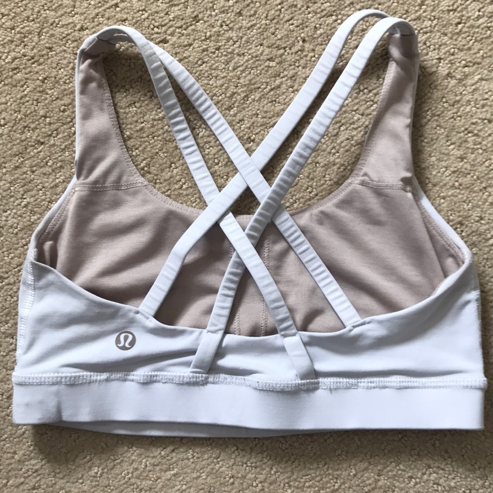 Lululemon white sports bra